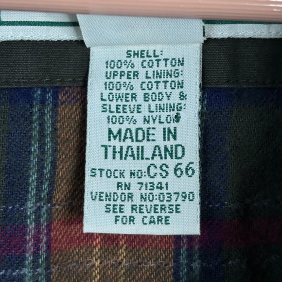 VTG LL Bean Chore Coat Mens XLT Green Flannel Lined Barn Field Jacket Corduroy - Picture 11 of 16